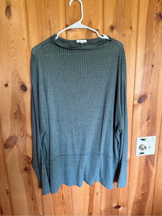 Maurices Tops - Maurices Ribbed Scoop-Neck Sweater in Olive Green